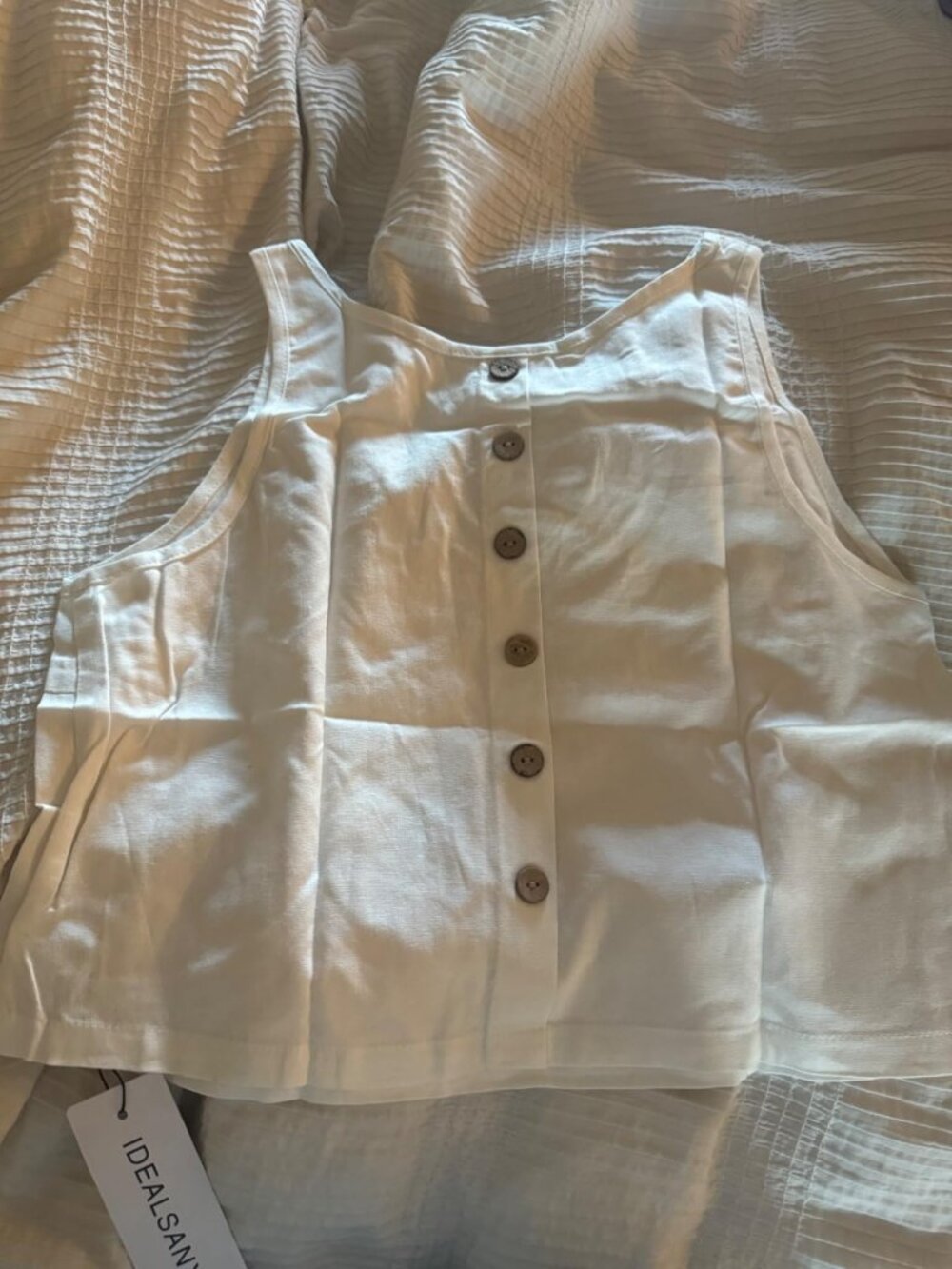 Linen Sleeveless Top